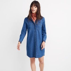 Madewell Denim Puff Sleeve Shirt Dress